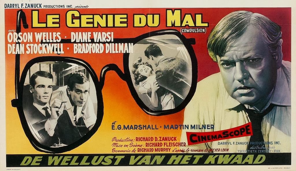 compulsion 1959 belgian poster ...